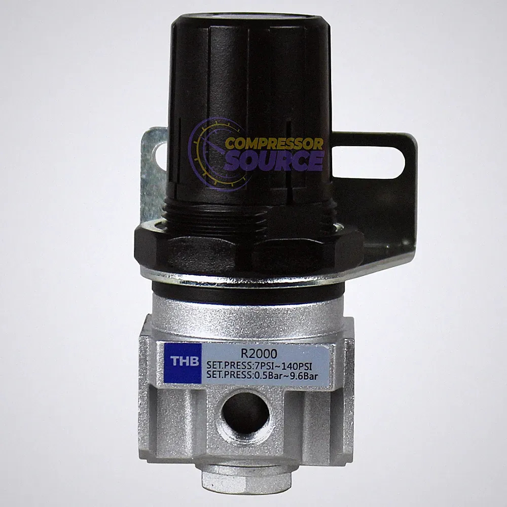 1/4" In Line Compressed Air Compressor Pressure Regulator Industrial Grade Mount