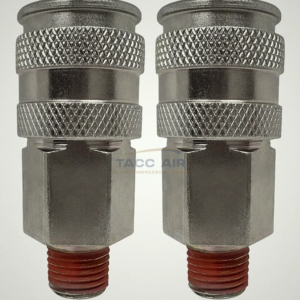 2 PC Universal 1/4" Male NPT Air Compressor Hose Quick Connect Coupler Socket