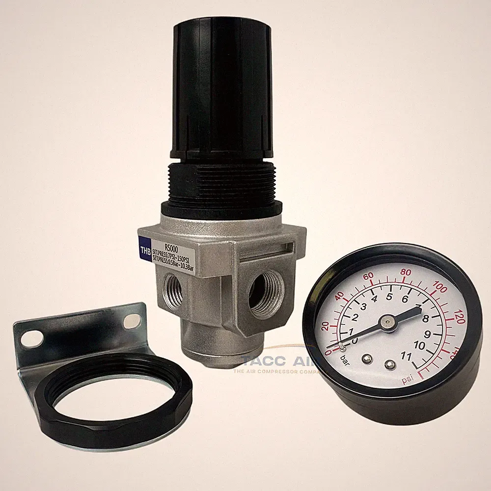 3/8" NPT Compressed Air Compressor Pressure Regulator w/ Gauge Industrial