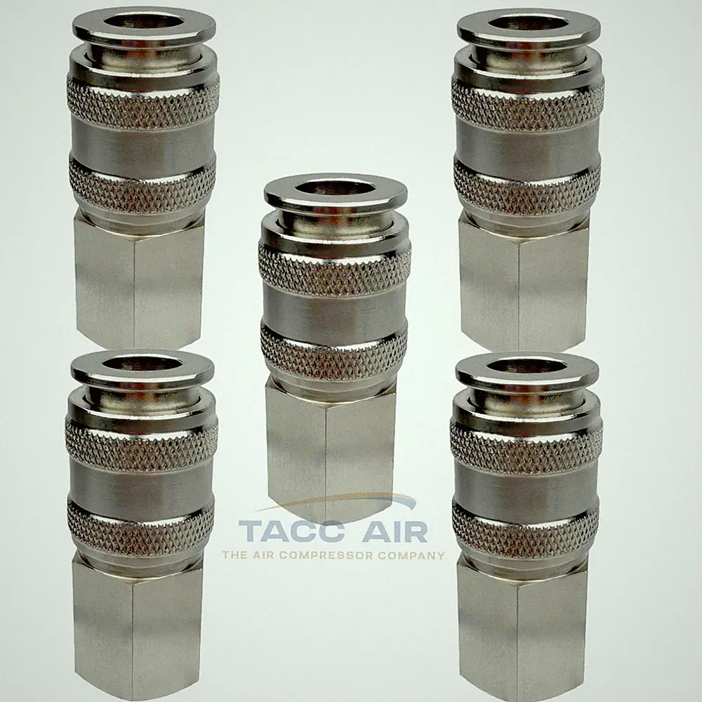 5 Pack Universal 1/4" Female NPT Air Compressor Hose Quick Connect Couplers