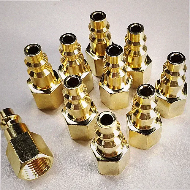 Brass 1/4 Inch NPT Industrial Brass Female Air Hose Fittings Quick Connect Adapt