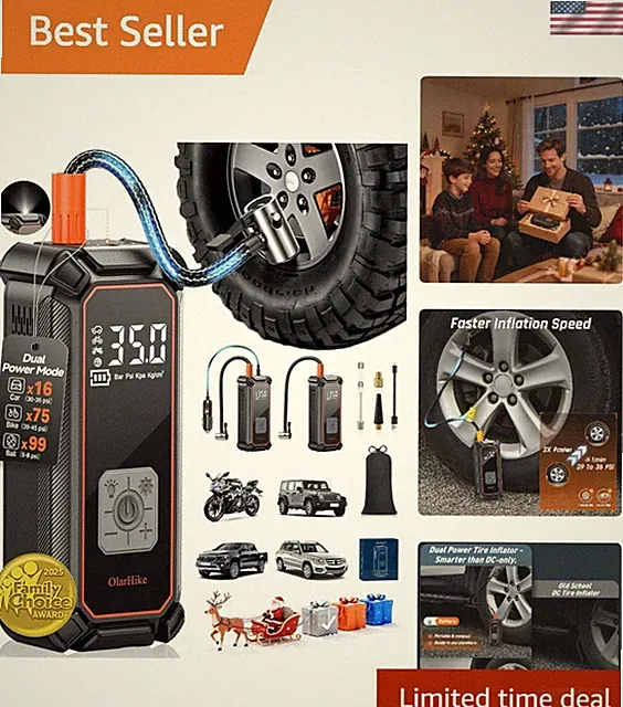 Cordless Tire Inflator Portable Air Compressor