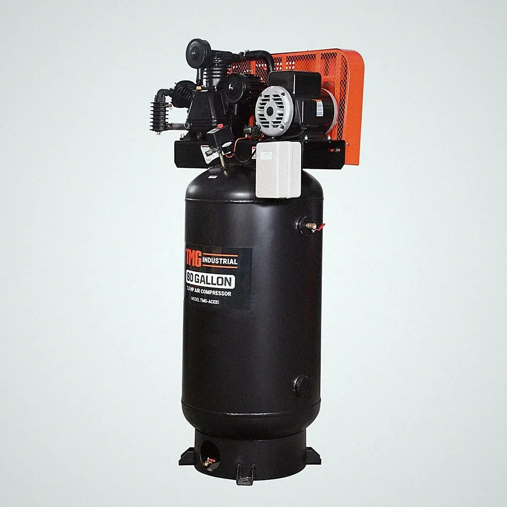 Industrial 80 Gal 7.5 HP Air Compressor 6 Min Fill 230V Induction Vertical Tank