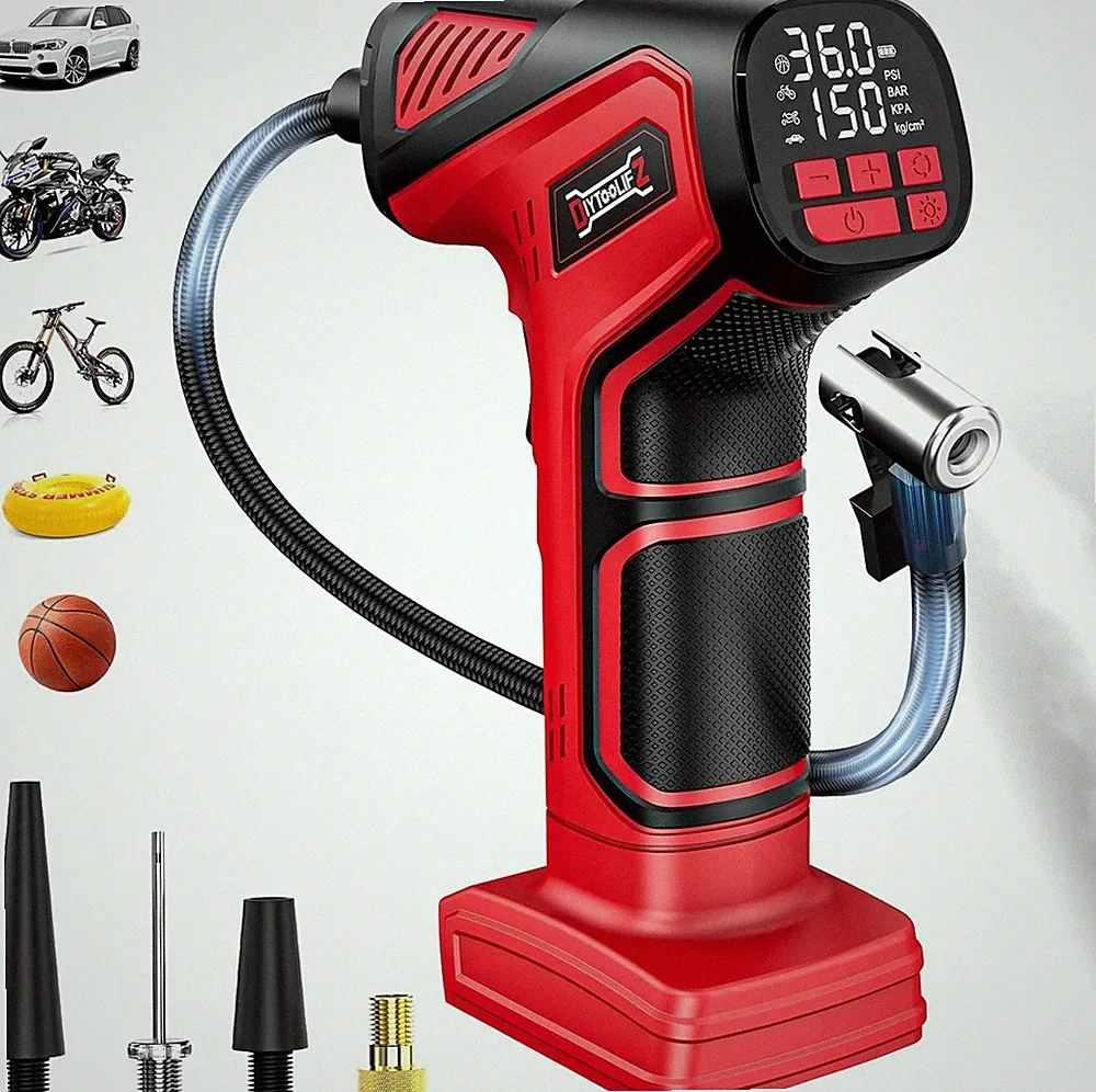 Portable Air Compressor: Cordless Air Pump for Auto, Motorcycles