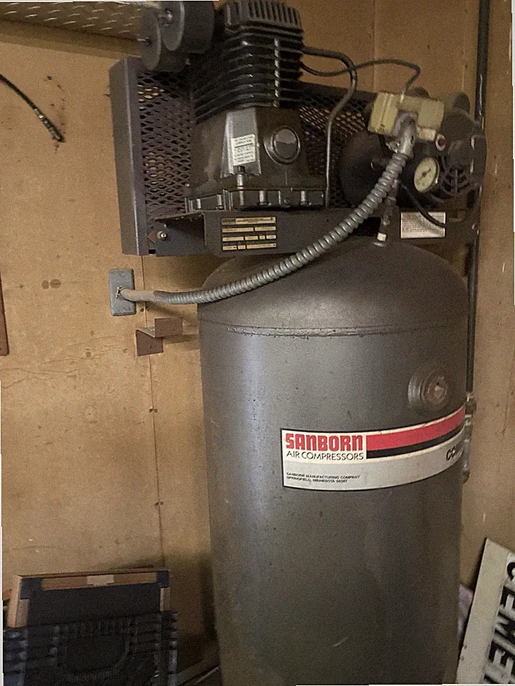 Sanborn Reciprocating Air Compressor Heavy Duty Portable Industrial Compressor