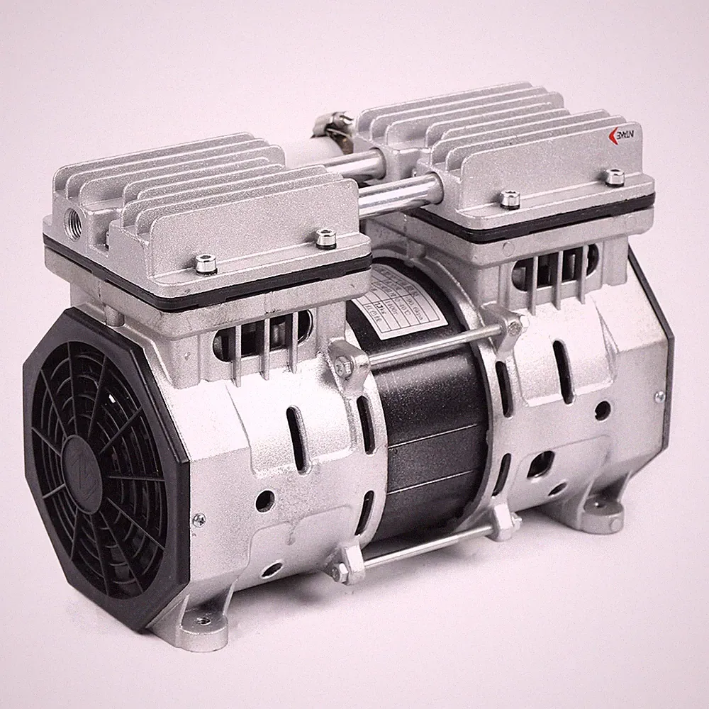 Vacuum Oilless Pump Industrial Air Compressor Oil Free Piston Pump 370W W/Filter